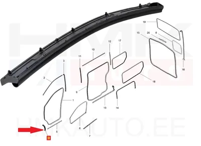 Esiukseava alumine tihend vasak OEM Trafic/Vivaro 2014- - REN  808317795R - OE - 100% Genuine Part
