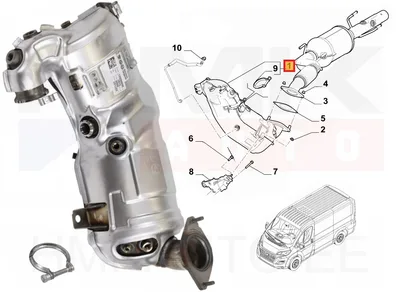Tahmafilter(DPF/FAP) OEM Fiat Ducato 2,3D 2018- Euro6 - FIAT 1393928080 - OE - 100% Genuine Part
