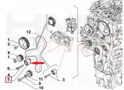Hammasrihma pingutusrull OEM Jumper/Boxer/Ducato MCA 2,2HDI 2024- >>46358741 - PSA 1686525280 - OE - 100% Genuine Part
