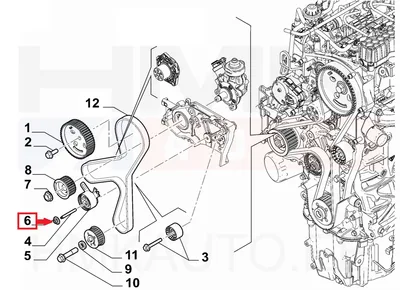 Écrou de fixation du tendeur de courroie de distribution OEM Jumper/Boxer/Ducato MCA 2,2HDI 2024- - PSA 1686499580 - OE - 100% Genuine Part