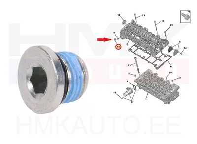 Bouchon de culasse М16х1,5 OEM Jumper/Boxer/Ducato MCA 2,2HDI 2024- - FIAT 55249565 - OE - 100% Genuine Part