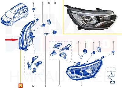 Esituli parem OEM Renault Express 2021- - REN 260105660R - OE - 100% Genuine Part