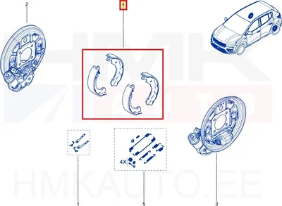 Trummelpiduriklotsid OEM Renault Captur II / Dacia Jogger 2020- 228,6mm - REN 440601977R - OE - 100% Genuine Part