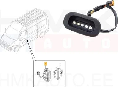 Liugukse kontaktlüliti vastus OEM Renault Master III 5-kontakti - REN 252160005R - OE - 100% Genuine Part