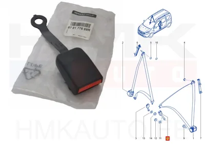 Boucle ceinture de sécurité avante gauche OEM Dacia Dokker/Lodgy - REN  878177669R - OE - 100% Genuine Part