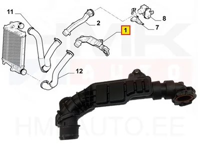 Turbo õhutoru OEM Citroen/Peugeot 1,5BlueHDi DV5R - PSA 9810958280 - OE - 100% Genuine Part