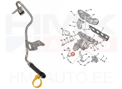 Трубка возврата масла турбины OEM Jumper/Boxer 2,0HDI/2,2BlueHDI Euro6 - PSA 9807661880 - OE - 100% Genuine Part