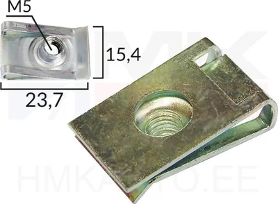 Clips-écrou pour vis M5 Citroen/Peugeot - X16100