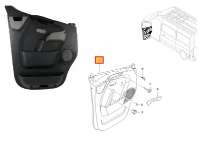 Door trim panel, front left OEM Renault Master III 2012-2017 (black-gray) - REN  809012510R - OE - 100% Genuine Part