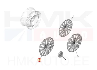 Wheel cover 16" OEM Peugeot Partner/Rifter 2018- - PSA  98165386TW - OE - 100% Genuine Part