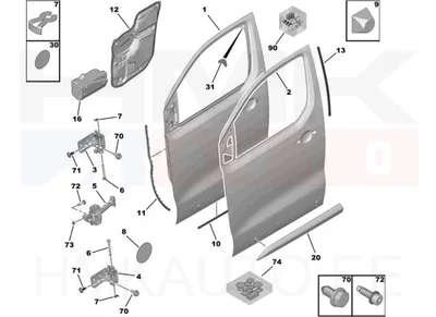 Esiuks vasak OEM Citroen Jumpy/Spacetourer, Peugeot Expert/Traveller 2016- - PSA 9853309580 - OE - 100% Genuine Part