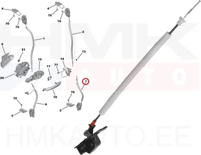 Ukselukusti tagauksele, alumine parem OEM Citroen Jumpy/Peugeot Expert 2019- - PSA  9832125780 - OE - 100% Genuine Part