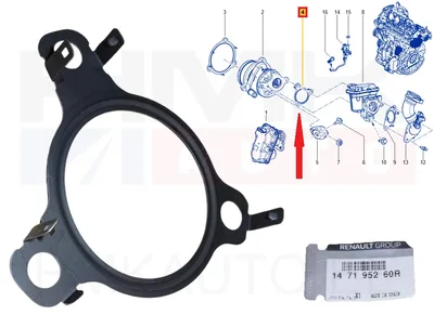 EGR klapi tihend OEM Renault 1,5dCi/2,0dCi - REN 147195260R - OE - 100% Genuine Part