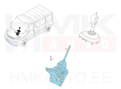 Levier de vitesse "Quickshift" OEM Renault Trafic II (boîte de vitesses robotisée) - REN 8200915412 - OE - 100% Genuine Part