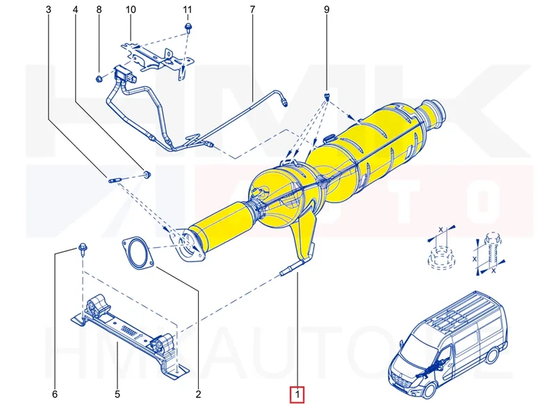 Tahmafilter(DPF/FAP) OEM Renault Master III 2,3DCI 2014- (M9T-726) - REN 200207377R - OE - 100% Genuine Part