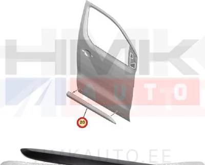 Esiukse liist parem OEM Jumpy/ExpertProace 2016- (must) - PSA  98087470XT - OE - 100% Genuine Part