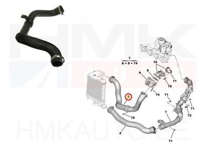 Turbo õhutoru OEM Citroen/Peugeot 2,0BlueHDi Euro6 - PSA  9815433880 - OE - 100% Genuine Part