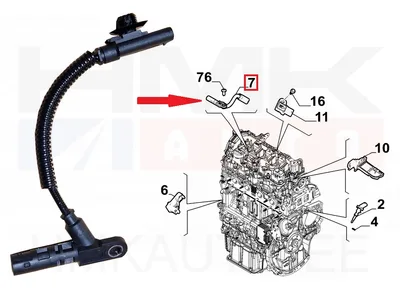 Nukkvõlli asendi andur OEM Citroen/Peugeot 1,5BlueHDI DV5R - PSA  9810375980 - OE - 100% Genuine Part