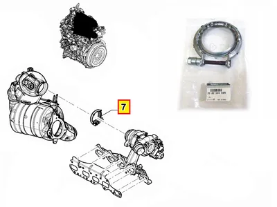 Summuti klamber tihendiga OEM Renault Trafic 2,0dCi 2019-/Citroen/Peugeot 74,5mm - REN  208250598R - OE - 100% Genuine Part