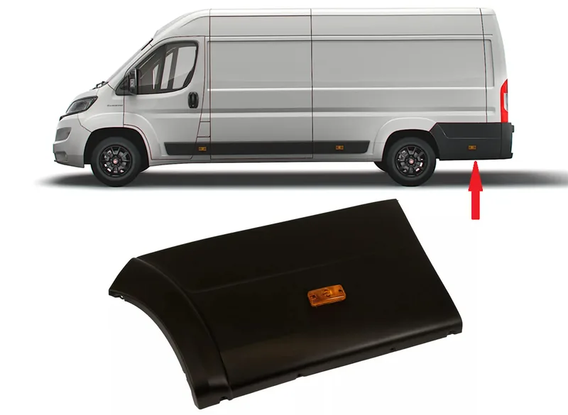 Külgpaneeli tagumine liist vasak OEM Jumper/Boxer/Ducato 2018- (L4) (must) - PSA 1685339480 - OE - 100% Genuine Part