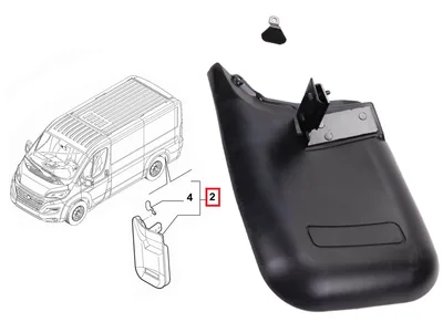 Roiskeläppä takana vasen OEM Jumper/Boxer/Ducato 06- 16" (lokasuoja muovikaarella) - FIAT 735451067 - OE - 100% Genuine Part