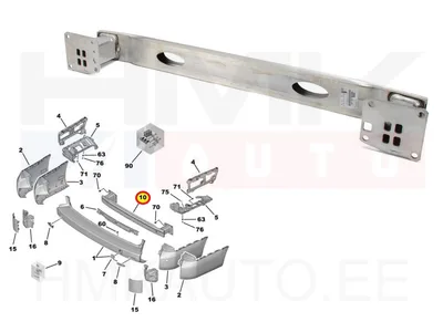 Tagastange tala OEM Citroen Jumpy/Peugeot Expert 2016- (PDC+) - PSA  9808286980 - OE - 100% Genuine Part