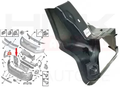 Front bumper air intake duct OEM Citroen Jumpy/Peugeot Expert 2016- - PSA  6501999280 - OE - 100% Genuine Part