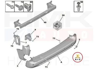 Tagastange keskosa OEM Berlingo/Rifter 2018- "must" (parkimisabi andurite avadega) - PSA 1633557280 - OE - 100% Genuine Part