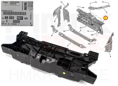 Esipaneel OEM Citroen Jumpy/Peugeot Expert 2016- - PSA  9808290780 - OE - 100% Genuine Part