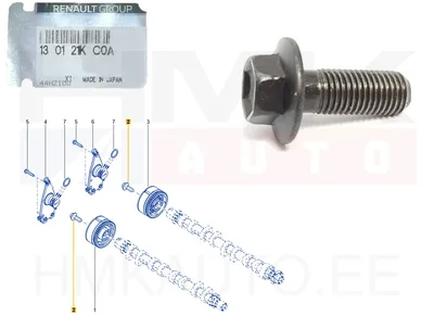 Болт крепления шестерни распредвала OEM Renault/Dacia 1,0/1,2TCe - REN 130121KC0A - OE - 100% Genuine Part