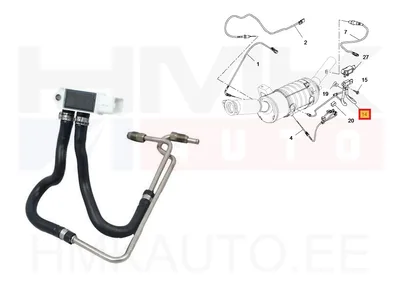 Väljalaskegaaside rõhuandur (koos torudega) OEM Renault Trafic III 1,6DCI 2014- - REN 208158007R - OE - 100% Genuine Part
