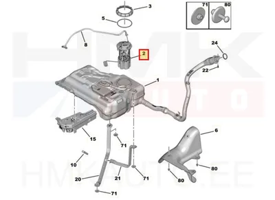 Unité d'alimentation en carburant OEM Berlingo/Rifter 1,5/1,6BlueHDI 2018- (avec chauffage additionnel) - PSA 9809359480 - OE - 100% Genuine Part