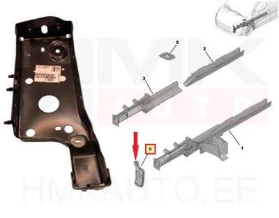 Poolraami otsaplekk eesmine vasak OEM Citroen Jumpy/Peugeot Expert 2016- - PSA 9827070880 - OE - 100% Genuine Part