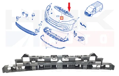 Esistange löögileevendi OEM Renault Trafic III 2014- - REN  620905080R - OE - 100% Genuine Part