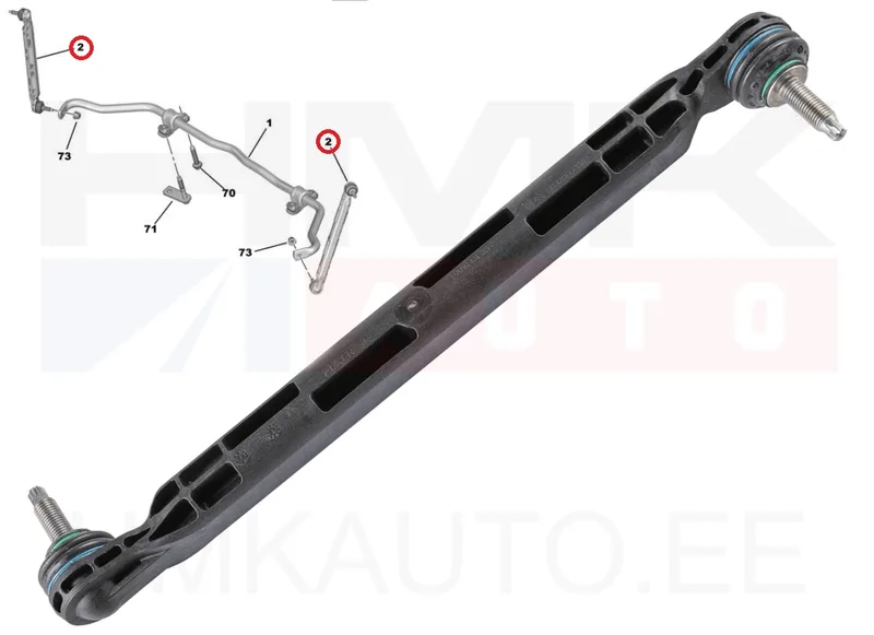 Stabilisaatori otsavarras eesmine OEM DS4, DS7/Peugeot 308, 408 - PSA 9844061480 - OE - 100% Genuine Part