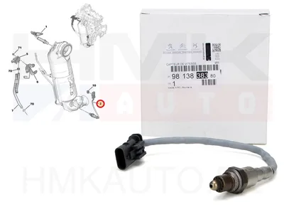 Lambda andur alumine OEM Citroen/Peugeot 1,2 EB mootorid - PSA 9813838380 - OE - 100% Genuine Part