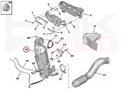 Tahmafilter/katalüsaator(GPF/FAP) OEM Citroen/Peugeot 1,6THP 2018- Euro6.2 K737 - PSA 9829963580 - OE - 100% Genuine Part
