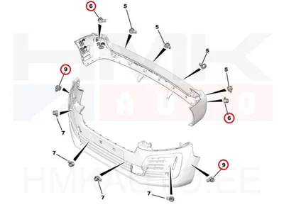 Kuolleen kulman valvontajärjestelmän tunnistin OEM Citroen/Peugeot (maalattava) - PSA  1633559680 - OE - 100% Genuine Part