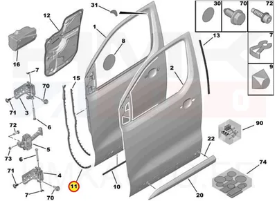 Esiukse serva tihend parem OEM Citroen Jumpy/Peugeot Expert 2016- - PSA 9812681680 - OE - 100% Genuine Part