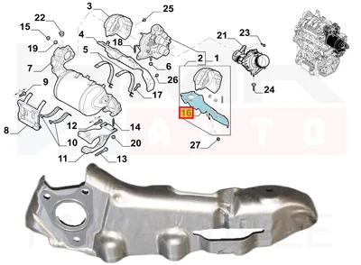 Прокладка турбины Renault 1.6dCi R9M - 290.841 - Elring