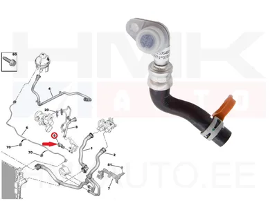 Jahutusvedeliku toru OEM Citroen/Peugeot 1,2 EB-mootorid - PSA  9869761480 - OE - 100% Genuine Part