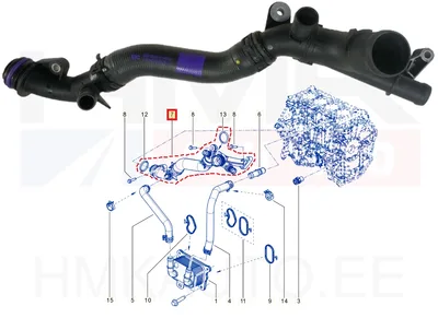 Jahutusvedeliku toru OEM Renault/Dacia 1,3TCe - REN  210473278R - OE - 100% Genuine Part