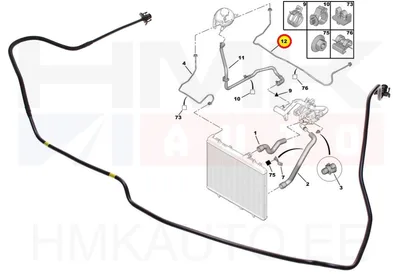 Paisupaagi ülevoolu toru OEM Citroen/Peugeot 1,6HDi - PSA  1323GV - OE - 100% Genuine Part
