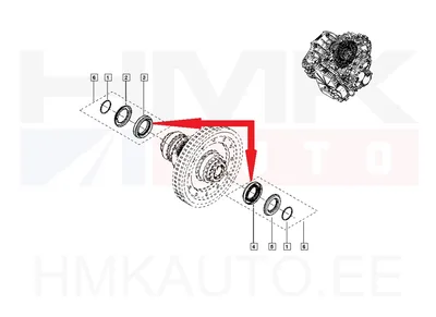 Veovõlli tihend OEM Renault DW6 automaatkäigukast - REN 383428760R - OE - 100% Genuine Part