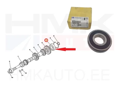 Käigukasti laager 32x76x18 OEM Citroen C-Crosser, Peugeot 4007, Mitsubishi Outlander - PSA  2317A5 - OE - 100% Genuine Part