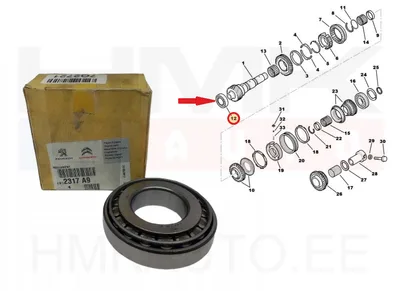 Käigukasti laager 35x72x18,25 OEM Citroen C-Crosser, Peugeot 4007, Mitsubishi Outlander - PSA  2317A9 - OE - 100% Genuine Part