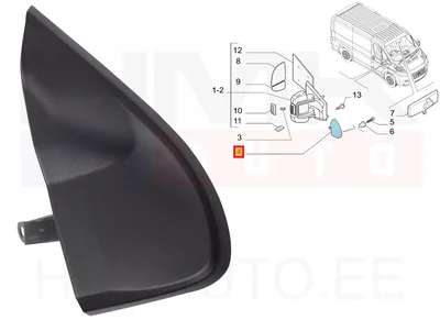 Uksepeegli kolmnurk parem OEM Jumper/Boxer/Ducato 2006- - PSA 815677 - OE - 100% Genuine Part
