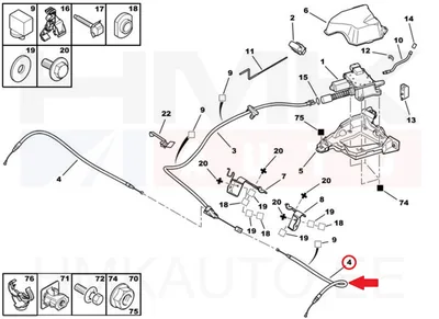 Seisupiduritross tagumine parem Citroen C4 Picasso - PSA 9676744080J - OEM (no box)