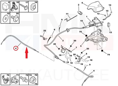 Seisupiduritross tagumine vasak Citroen C4 Picasso - PSA 9676746080J - OEM (no box)