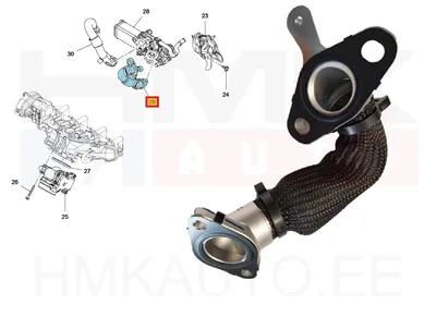 EGR toru OEM Renault Master 2,3DCI BiTurbo 2019- (M9T-716,726) - REN 147255421R - OE - 100% Genuine Part